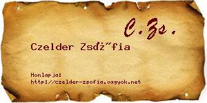 Czelder Zsófia névjegykártya